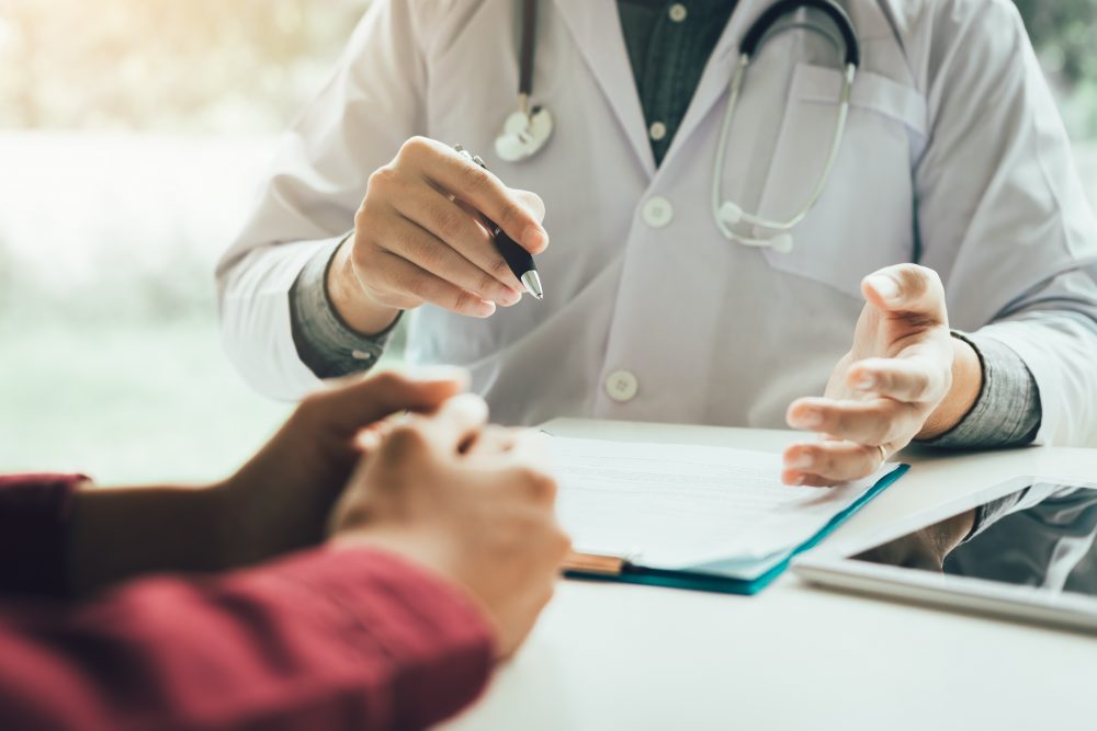 Patient talking to his GP about his mental health care plan